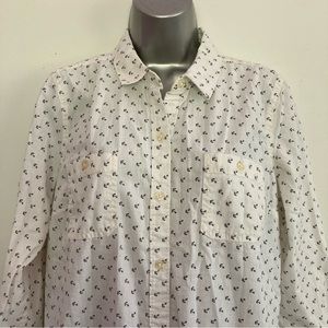 Old Navy Medium Anchor Print Long Sleeve Shirt